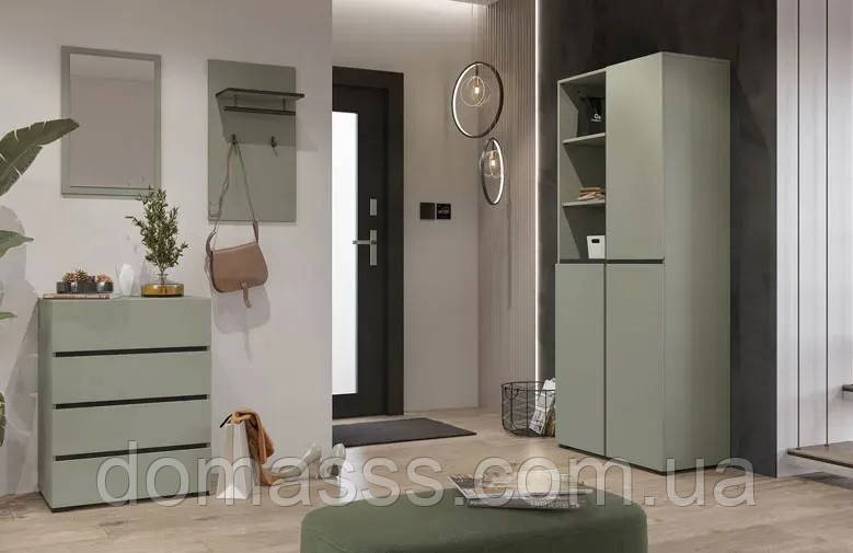 Вішалка для передпокою HELVETIA CROSS 24GWMY03, ДСП, зелений-чорний сучасний дизайн, фото 1