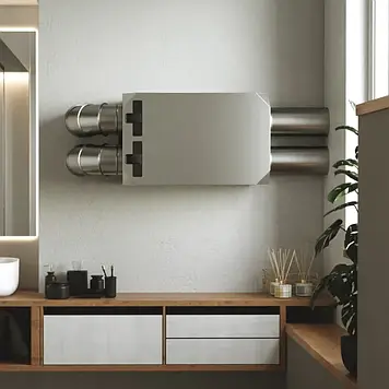 Вентиляційний блок з рекуперацією тепла BSK NOTUS 350 V1, настінний монтаж, попередній нагрівач 1000 Вт