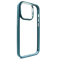 Чохол Crystal Guard для iPhone 13 Pro прозорий захисний аксесуар темно-зеленого кольору