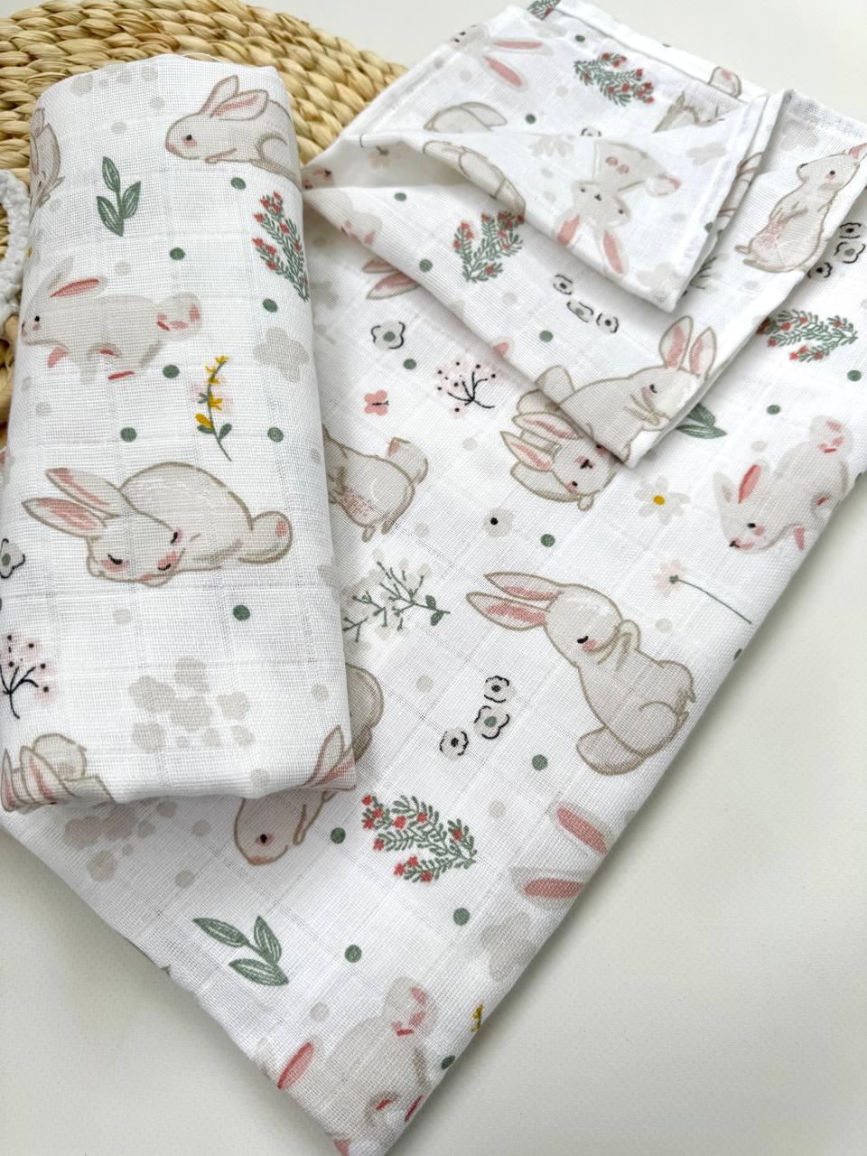 Пелюшка з 2-шарового мусліну 90х80, фото 1