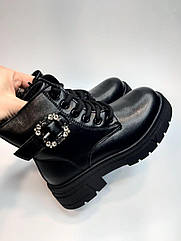 Черевики для дівчинки Apawwa 5035 black чорні р.32,36