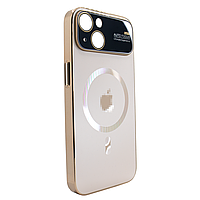 Чехол для iPhone 13 MagSafe защитный с линзами на камеру PC Slim Case Champaign Gold