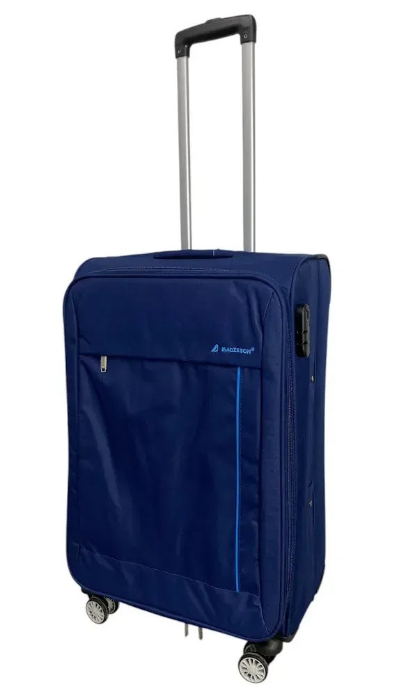 Валіза тканинна MADISSON 35703 середня 67 см синя 4 колеса, фото 1