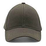 Зимова кепка бейсболка хакі тепла однотонна закрита на стрейч резинці з флісовою підкладкою (One Size), фото 4