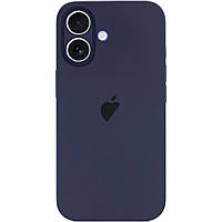 Чохол Silicone Case для iPhone 16 захисний із повним доступом до камери колір Midnight Blue