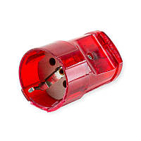 Розетка 220В червона 16А