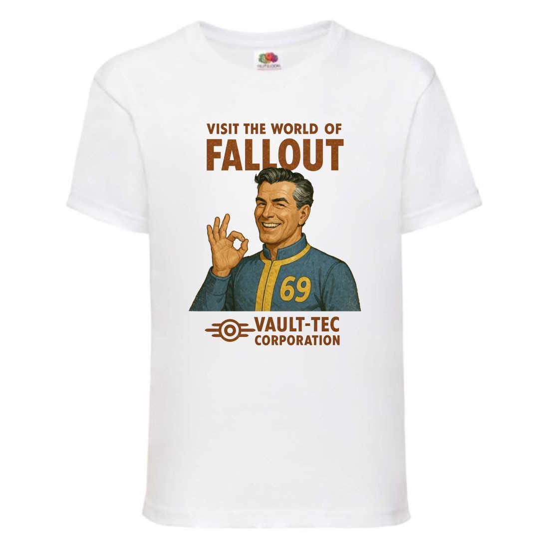 Футболка Фоллаут (Fallout 002), біла 104-116-128-140-152-164 розміри, фото 1