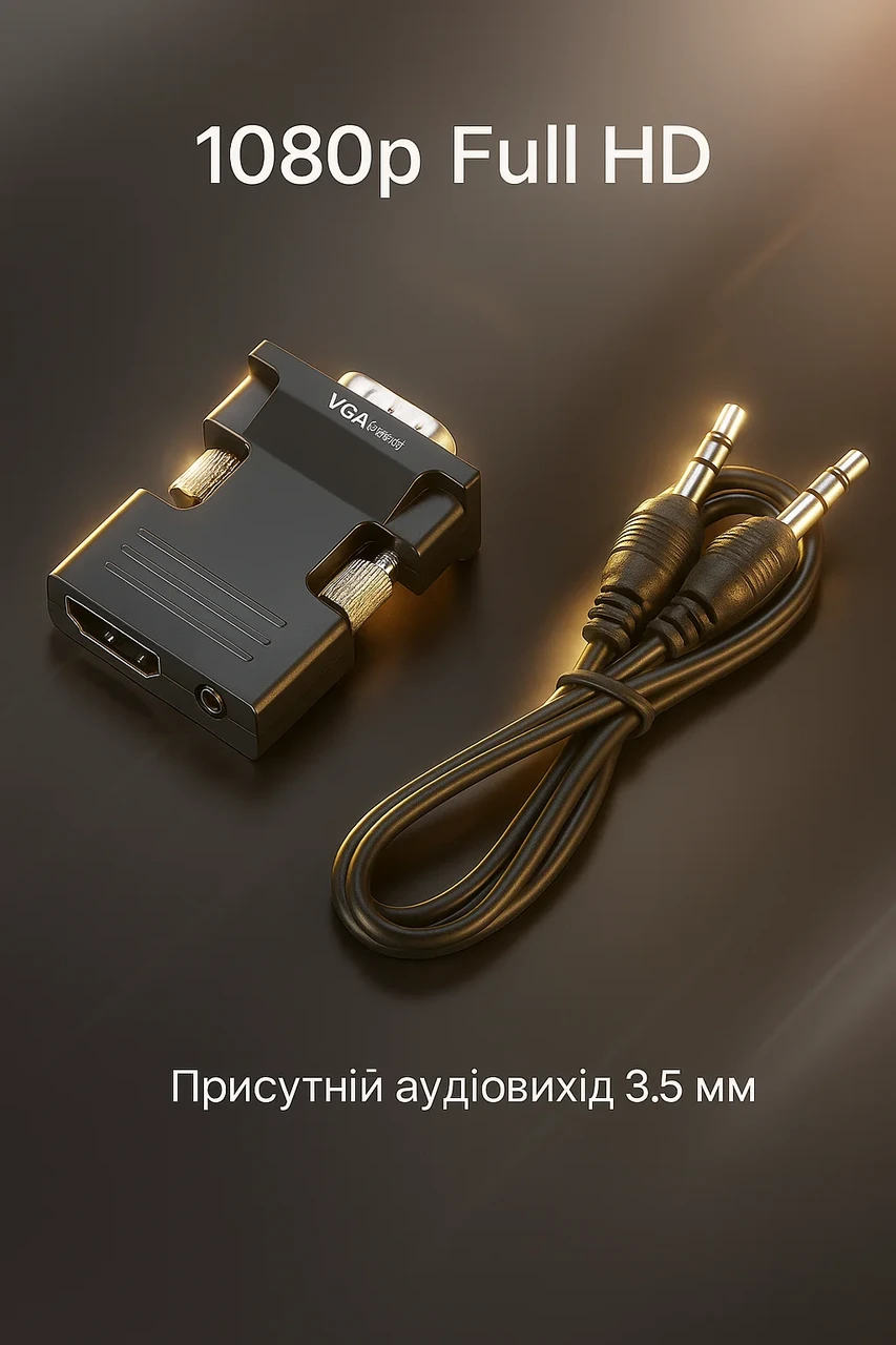 Перехідник HDMI to VGA + audio v.2, фото 1