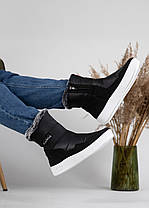 Дутики зимові жіночі високі чорні з замком (4101), фото 2