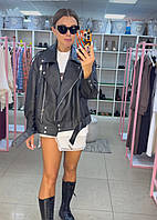 Шкіряна куртка косуха оверсайз