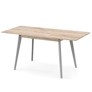 Стіл прямокутний розкладний Neman БОН 1180 ДСП Дуб сонома / Сірий, фото 2