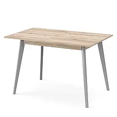 Стіл прямокутний розкладний Neman БОН 1180 ДСП Дуб сонома / Сірий, фото 4