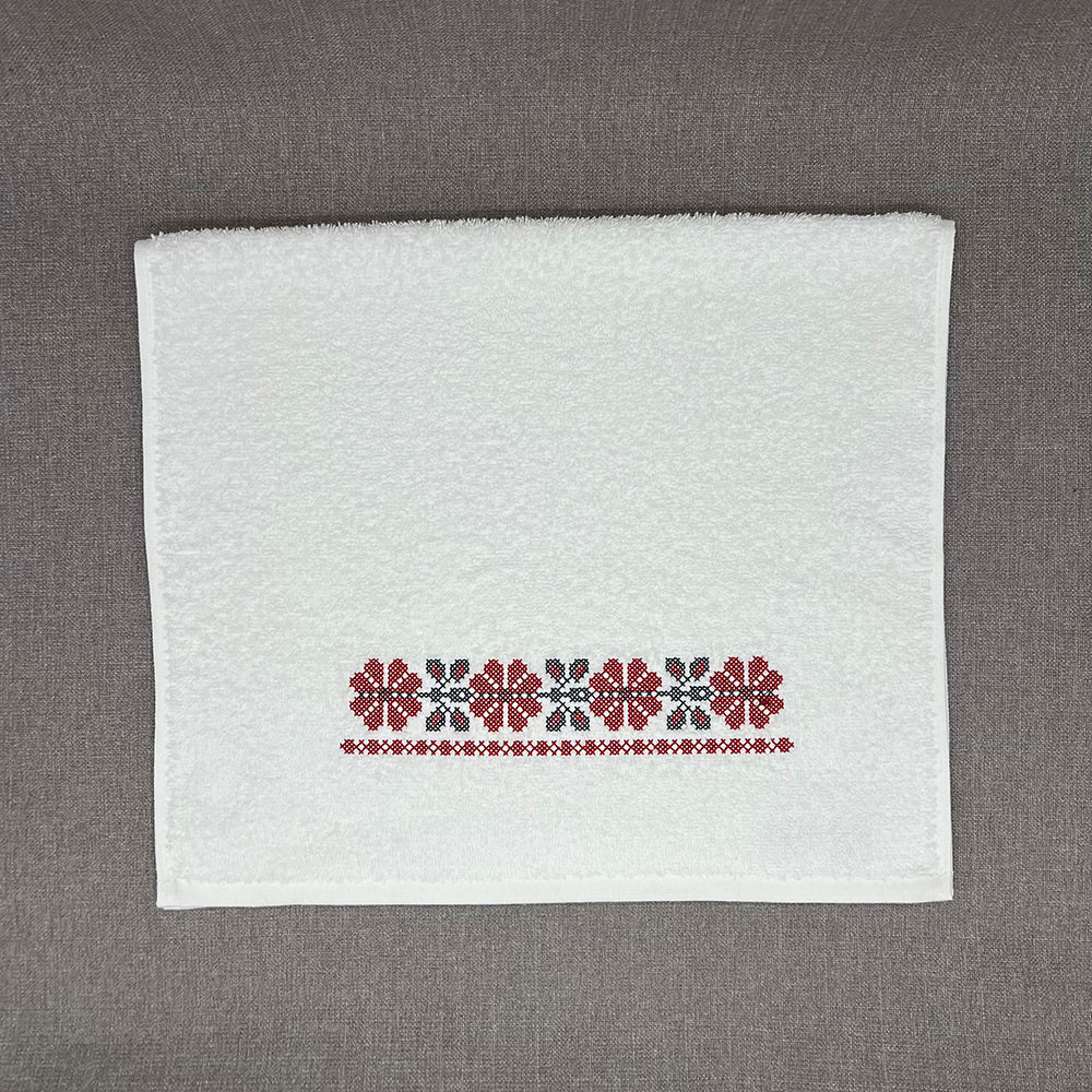 Рушник з вишитим хрестиком орнаментом, фото 1