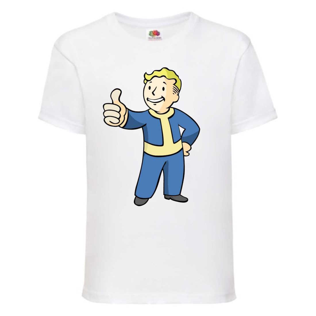 Футболка Фоллаут (Fallout 0022), біла 104-116-128-140-152-164 розміри, фото 1