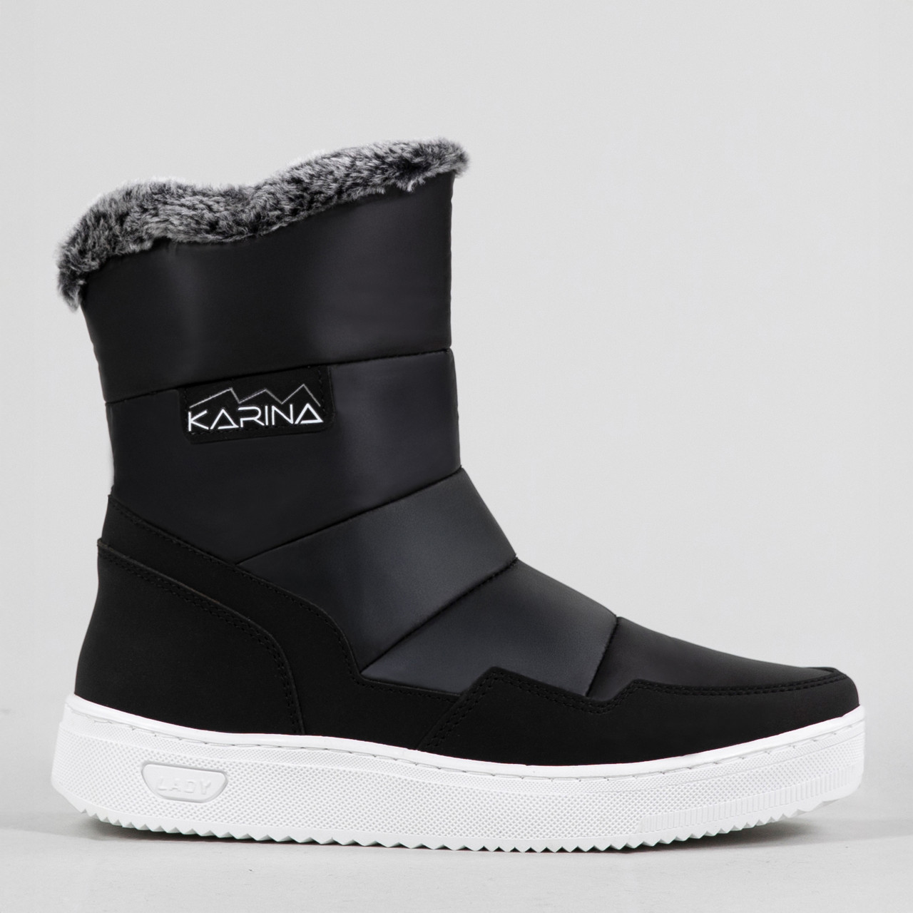 Дутики жіночі зимові високі з натуральним хутром (4101), фото 1