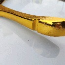 Пластикові плічки вішалки 39 см золоті з широким плечем 3 см для одягу упаковка 5 шт, фото 2