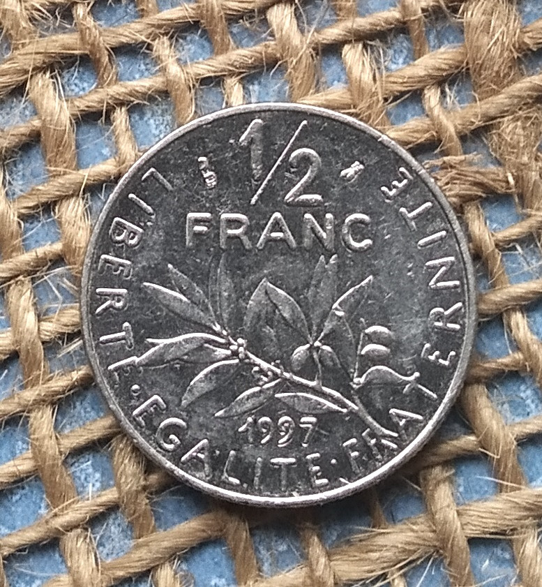 1/2 франка 1997 року францiя, фото 1