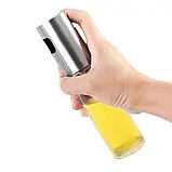 Пляшка-дозатор для олії та оцту 100 мл спрей розпилювач кухонний для рідин скляний, фото 8