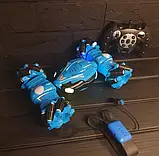 Машинка-перевертень Stunt Car YL-51, керування рукою, керування жестами та звичайним пультом Синій, фото 3