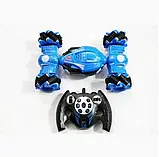 Машинка-перевертень Stunt Car YL-51, керування рукою, керування жестами та звичайним пультом Синій, фото 4