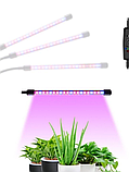 Ультрафіолетова лампа для рослин j22wl-03 LED LIGHT Повний спектр 3 голови LED, фото 5