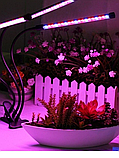 Ультрафіолетова лампа для рослин j22wl-03 LED LIGHT Повний спектр 3 голови LED, фото 8