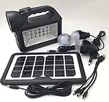 Ліхтар GD-101 PowerBank, із сонячною зарядкою + лампочки 3 шт., фото 7