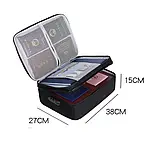 Органайзер папка для документів із кодовим замком на 2 відділення Чорний, фото 3