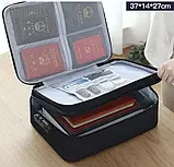 Органайзер папка для документів із кодовим замком на 2 відділення Чорний, фото 6