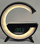 Нічник акумуляторний із годинником G BT-3401 Smart Light Sound Machine Чорний, фото 2