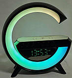 Нічник акумуляторний із годинником G BT-3401 Smart Light Sound Machine Чорний, фото 3