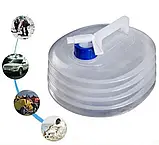 Складана каністра для води з краном 15 л, фото 4