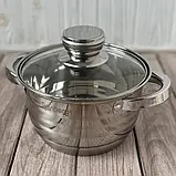 Набір каструль Rainberg RB-601 12 предметів і сковорода з неіржавкої сталі, фото 8