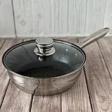 Набір каструль Rainberg RB-601 12 предметів і сковорода з неіржавкої сталі, фото 9