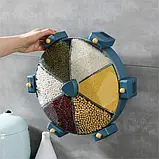 Карусель для зерен настінна з обертанням 360° Kitchen Storage Box 6-in-1 кухонний набір для круп із кріпленням, фото 3