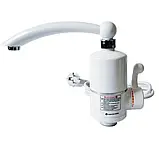 Проточний водонагрівач кран електричний нижнє під'єднання Білий, фото 2