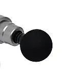 Масажер м'язовий ручний Massage Gun Акумуляторний перкусійний Масажний 4 насадки для рук ніг шиї, фото 3