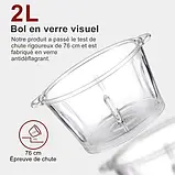 Електричний подрібнювач 2 л 4 леза з неіржавкої сталі Rainberg RB-2201 1300 Watt, фото 4