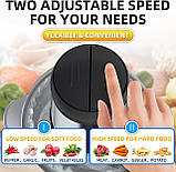 Подрібнювач чаша 2 л 4 леза з неіржавкої сталі Rainberg RB-2202 1300 Watt, фото 4