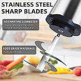 Подрібнювач чаша 2 л 4 леза з неіржавкої сталі Rainberg RB-2202 1300 Watt, фото 5