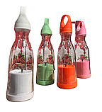 Портативний блендер пляшка 300 мл Акумуляторний на 1200 mAh Переносний компактний міксер, фото 5