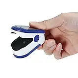 Пульсоксиметр Fingertip LK88 Pulse Oximeter Біло-синій, фото 3