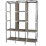 Складана каркасна тканинна шафа Storage Wardrobe 88130, шафа на три секції 130*45*175, фото 7