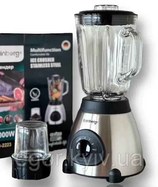 Блендер Rainberg RB-2223 2000 Вт кавомолка, подрібнювач для коктейлів і смузі, фото 1