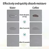 Килимок вологопоглинальний для сушіння посуду KD-67 50х40 см Бежевий Килимок для раковини та кухонної стільниці, фото 2