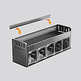 Алюмінієва підвісна полиця для спецій, полиця для зберігання, органайзер для спецій на кухні, фото 3