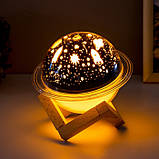 Зволожувач повітря проєктор Зоряне небо/сатурн/Настільний світильник нічник Проєкційний, фото 8