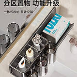 Алюмінієвий тримач для зубних щіток, чашка для полоскання рота для ванної кімнати, настінний тримач, фото 3