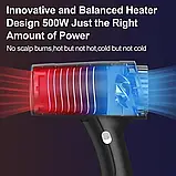 Компактний акумуляторний фен для сушіння та укладання волосся WHD-01 Бездротовий фен потужністю 500 Вт Рожевий, фото 4