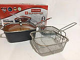 Сковорідка-фритюрниця квадратна з кришкою TOP KITCHEN BN-8001, фото 7